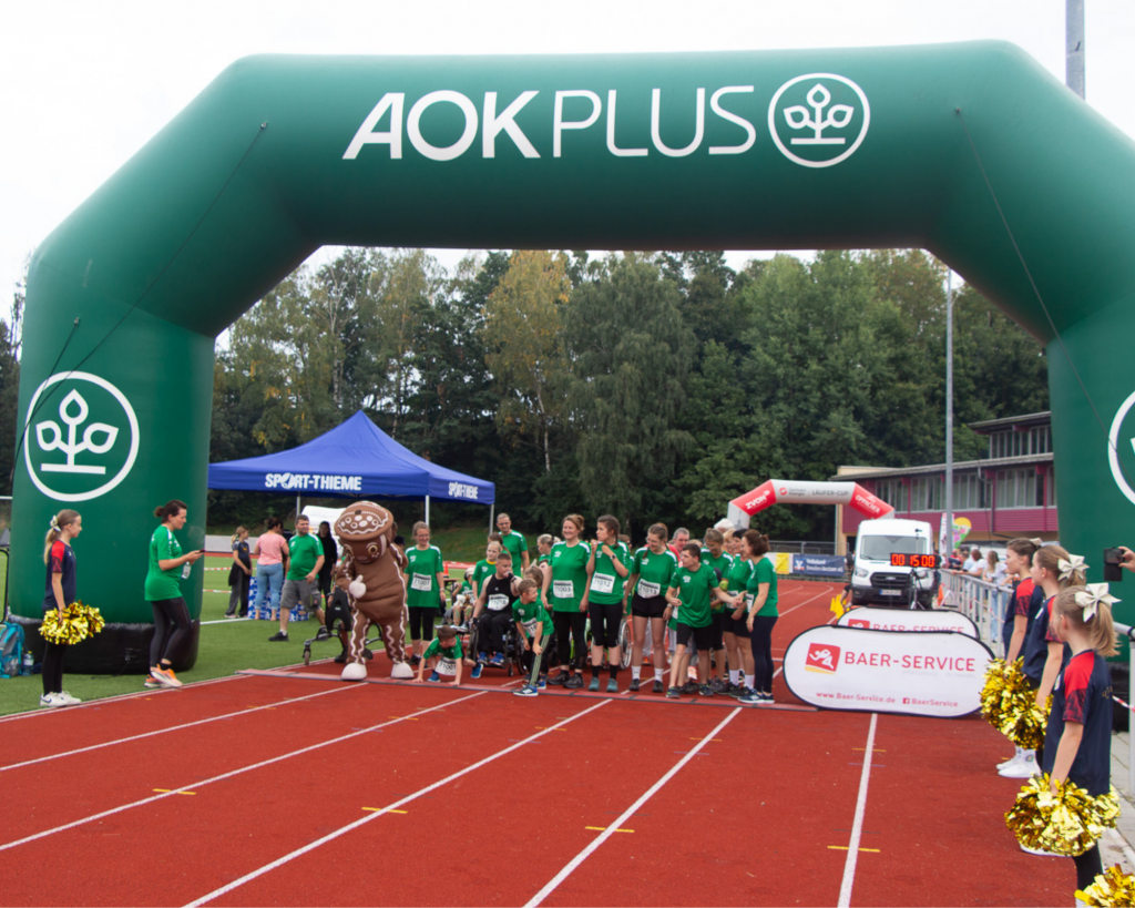 Start des Inklusionslaufes beim 15. Pulsnitzer Gesundheitslauf