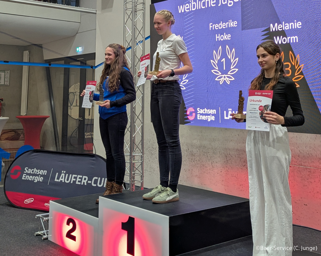 Foto dr Siegerinne der AK U20 weiblich - Siegerehrung 2025